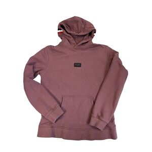 Well Known Studios Women's Med The Bowery Hoodie Pink Mauve Terry Sweatshirt